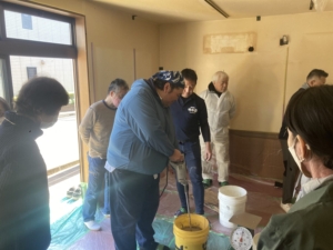 井上オーナー パウダーの撹拌